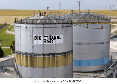 Normandie, France, August 2012.
Biofuel Plant Of Arcis Sur Aube In France. Ethanol Storage Tank