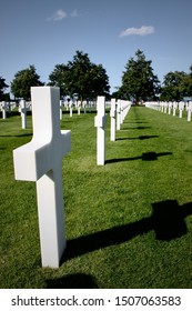 NORMANDY, FRANCE-28 JULY 2015. Colliville Sur Mere Us Military Cemetery.