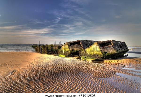 Normandy landing\
beach
