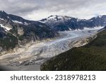 The Norris Glacier, covering an area of about 998 square miles, ends in Norris Lake near Juneau, Alaska.