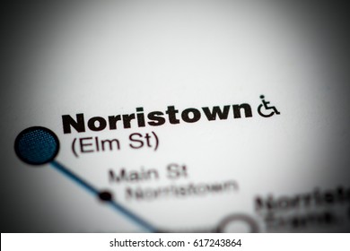 Norristown Station. Philadelphia Metro Map.