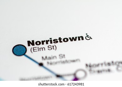 Norristown Station. Philadelphia Metro Map.