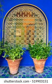 North Africa,Morocco,Marrakech,Jacques Majorelle Botanical Gardens. 12 Acres, Designed In The 1920s And 1930s.