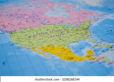North America on the world map