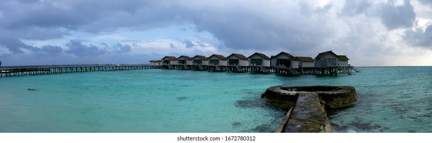 North Malé Atoll, Maldives - December 29 2019 - Glimpse Of A Maldivian Resort