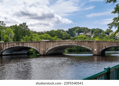 North Beacon Street Bridge over Charles River, Watertown, MA, USA