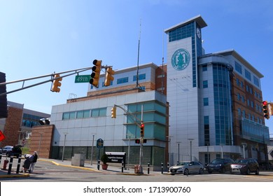 North Bergen, NJ - April 25 2020: Exterior Of The Hudson County Community College North Hudson Center