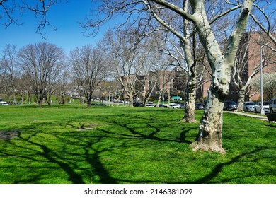 North Bergen, NJ, USA - April 15, 2022: James J. Braddock North Hudson County Park.