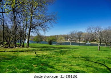 North Bergen, NJ, USA - April 15, 2022: James J. Braddock North Hudson County Park.