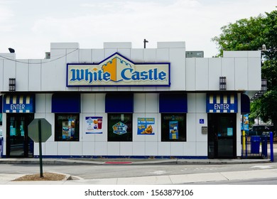 North Bergen/United States -7/6/2019: White Castle, American Hamburger Restaurant Chain, At Bergenline Avenue 