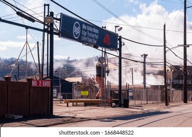 North Braddock, Pennsylvania, USA 3/7/20 The Gate 2 Entrance To The Mon Valley Works Edgar Thompson Plant Steel Mill Operated By United States Steel Company On Braddock Avenue