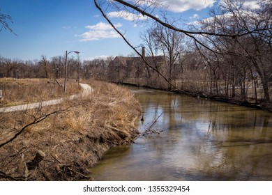 North Branch Of Chicago River In Early Spring