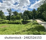 The North Bridge of the Concord River in Concord, Massachusetts, a key battleground for the Battle of Lexington and Concord in the American Revolution