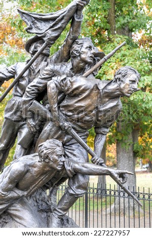 North Carolina monument at the Gettysburg National Military Park, Pennsylvania.