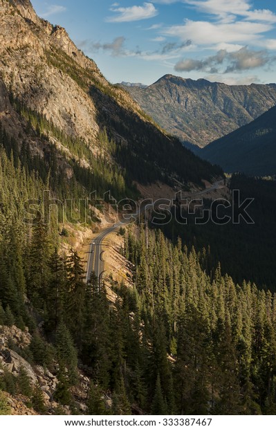 North\
Cascades Highway. Highway 20 traverses the north cascades mountains\
from western Washington to eastern Washington. One of the most\
scenic and beautiful highways in the\
world.
