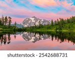 North Cascades National Park Picture Lake View Point Mt Braker Shuksan Seattle Washington State