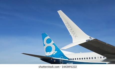 North Charleston, SC / USA - Dec 16 2016: Boeing 737 Max Test Vehicle Visit North Charleston SC