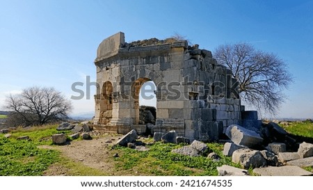 The north church in Castabala-Hierapolis ancient city is located in the 12 km north-northwest of Osmaniye.