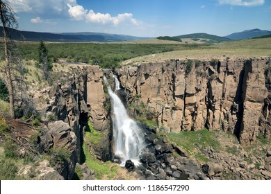 North Clear Creek Falls. Rio Grande National Forest, Colorado, US 