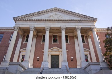 The North Entrance Of The Maryland State House In Annapolis, MD. Where The Maryland General Assembly Convenes For Three Months A Year.