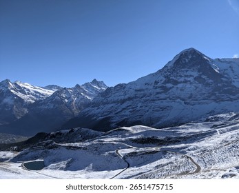 North Face of the Eiger Mountain from Männlichen
