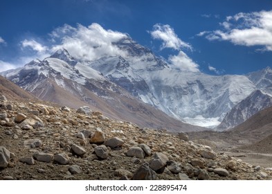 The North Face Of Mount Everest From Base Camp 1