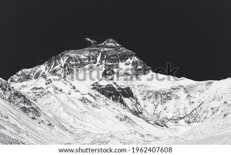 Similar – Foto Bild Bietschhorn mountain peak, view from Loetschenpass