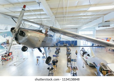 North Highlands, CA - July 14, 2018: Mcclellan Airforce Base Aerospace Museum Of California. Interior Of The Museum. 