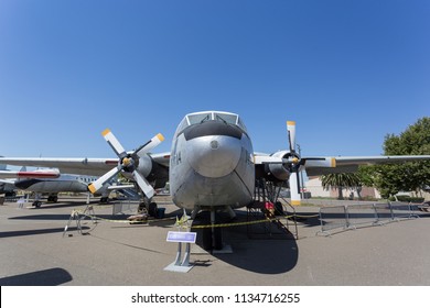 North Highlands, CA - July 14, 2018: Mcclellan Airforce Base Aerospace Museum Of California. Variety Of Planes On Display Outdoors, US Air Force. 