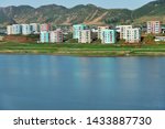 North Korea. Coastal urban-type settlement on the coast of the Japanese or Eastern Sea near Wonsan