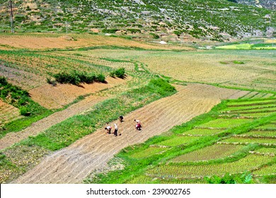 NORTH KOREA - JUNE 13: Countryside scene in the northern part of the country on June 13, 2014 in North Korea. Countryside is spectacular but very poor in North Korea.