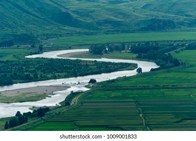 North Korea Tumen River Valley Natural Landscape