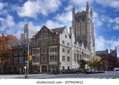 North Manhattan Skyline, With The Gothic Building And Tower Of The Union Theological Seminary