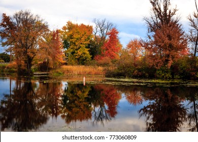 North Reservoir,, Part Of The Portage Lakes, Akron, Ohio, October 2014.