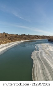 North Saskatchewan River In Winter