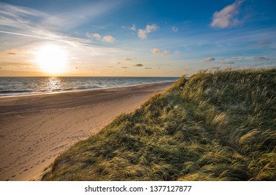 North Sea Beach, Jutland Coast In Denmark