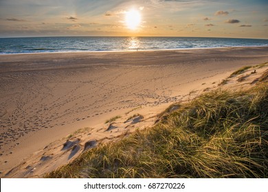 North Sea Beach, Jutland Coast In Denmark