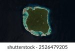 North Sentinel Island in the Bay of Bengal on a satellite image taken in April 10, 2020