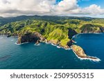 North shore of Maui, Hawaii, taken from a helicopter