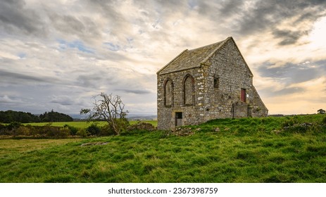 North Side of Swinburn Tithe Barn, located at Great Swinburne in Northumberland the Tithe Barn is Grade II Listed and used in the Middle Ages to store farmers contribution to sustain local clergy