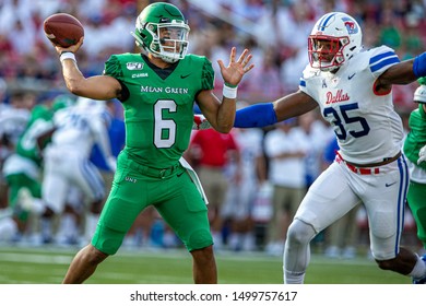 North Texas Mean Green Quarterback Mason Fine (6) During A NCAA Football Game Between UNT And SMU, September 7, 2019, At Gerald J. Ford Stadium, Dallas, Texas.