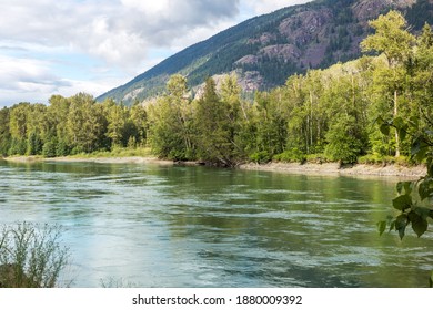 North Thompson River In British Columbia, Canada, In Summer