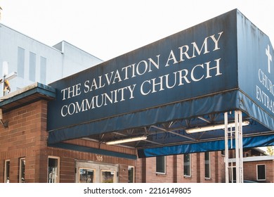 North Vancouver, Canada - July 12,2022: The Salvation Army Community Church Building In North Vancouver