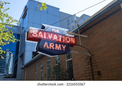 North Vancouver, Canada - July 12,2022: The Salvation Army Community Church Building In North Vancouver