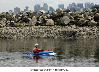 NORTH VANCOUVER, CANADA - JUNE 8, 2013: Athletes Compete During 2013 North Shore Kayak Endurance Race In North Vancouver, Canada, June 8, 2013. 