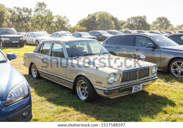 Northampton, London, UK - September 22, 2019: The Toyota\
Chaser is a mid-size car produced and introduced by Toyota in Japan\
in 1977. 
