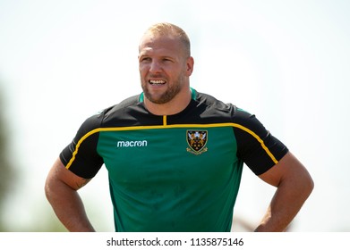 Northampton, UK, 13 July 2018 - James Haskell Of Northampton Saints During Pre-season Training At Franklin's Gardens