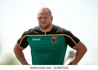 Northampton, UK, 13 July 2018 - James Haskell Of Northampton Saints During Pre-season Training At Franklin's Gardens