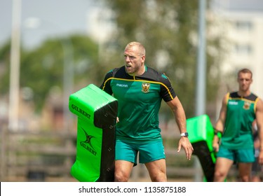 Northampton, UK, 13 July 2018 - James Haskell Of Northampton Saints During Pre-season Training At Franklin's Gardens