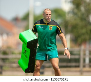 Northampton, UK, 13 July 2018 - James Haskell Of Northampton Saints During Pre-season Training At Franklin's Gardens